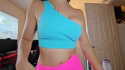 Big tits Asian MILF Rei Sky gets fucked POV by her stepson