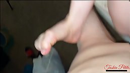 Amateur college teen gets dicked and cum filled POV