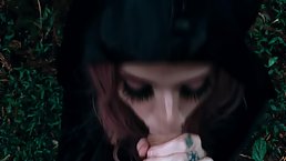 Sexy wood witch blowjobs for Halloween