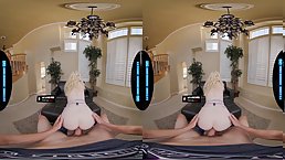 Cut blonde Lexi Lore cums on your dick in VR