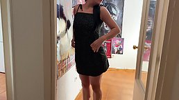 Round ass brunette stepsis gets fucked from behind