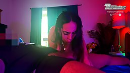 Amateur Latina MILF gives nice blowjob