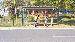 Amateur couple make homemade public sex video