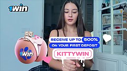Sexy brunette baeb with nice ass gets her pussy fucked till condom brokes