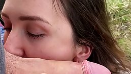 Amateur brunette teen sucks dick POV