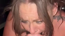 Amateur brunette MILF Chloe Blacc sucks big black cock