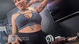 Big tits tattooed brunette MILF gets nice POV dicking