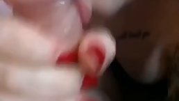 Amateur brunette girl sucks dick and gets cum in mouth