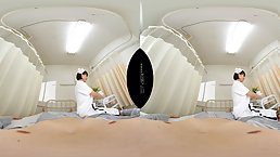 Young Japanese doctor sucks dick POV