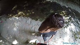 Bokep HD - Busty Asian beauty gets fucked outside under a bridge (POV)