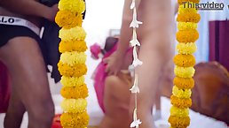 Newly married Desi beauty gets her first gangbang - Indian porn