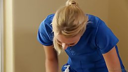 Hot lesbian action during massage