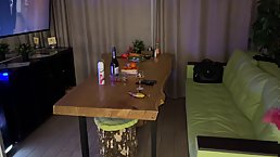 Beautiful busty tattooed blonde maid gets fucked POV - Bokep HD