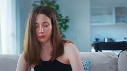 Round ass brunette girl Melisa White toying her ass and pussy