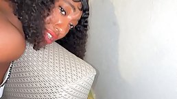 Big ass tattooed ebony MILF gets her creamy twat pounded from behind by BBC