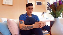 Small tits tattooed Latina with glasses SteffCrime gets fucked and creampied
