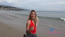 Young blonde girlfriend Nicole Nichols sucks dick in the car (POV)