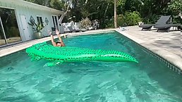 Cherie and Dani are hot and horny crocodile hunters