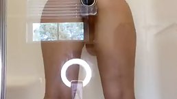 Big ass and boobs brunette MILF masturbates on cam