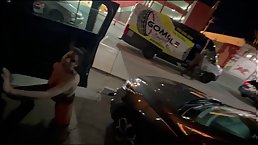 Nicole Niagara's public cum countdown and dildo fuck