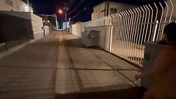 Naked whore Nicole Niagara masturbates at public alley