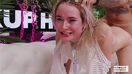 Small tits blonde teen Thea Summers gets throated and fucked rough
