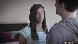 Virgin brunette teen Emily Willis smooth talked into sex by her handsome uncle