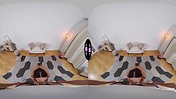 Horny brunette girl with nice tits Milena Ray gets fucked POV