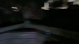 Slutty brunette Nicole Niagara caught at night with naked butt