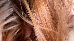 Horny redhead BBW MILF with huge boobs gets fucked POV