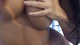 Busty Asian MILF Asa Akira rubs her pussy on cam