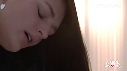 Horny lesbian girls Emylia Argan and Leanne Lace have intense orgasms from licking and fingering