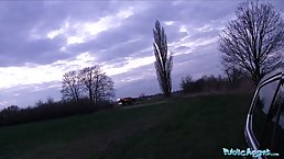 Amateur young brunette slut gets picked up and fucked for some cash (POV)