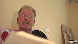 Big-dicked grandpa fucks small tits brunette teen