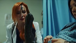 Huge black cock grew out of her vagina