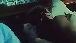 Classic porn with busty brunette MILF fucked outdoor by young guy