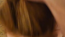 Redhead MILF Hunny Rae gives sloppy POV deepthroat before her first facial