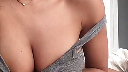 Busty Asian MILF Asa Akira plays solo