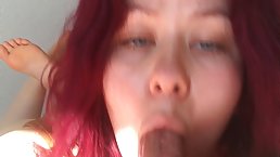 Amateur redhead MILF loves to suck dick