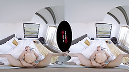 Small tits brunette babe rides dick POV (VR)