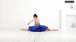 Small tits brunette babe Figly Migly is a sexy ballerina