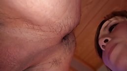 Sexy Japanese stepdaughter with nice boobs gets fucked and creampied