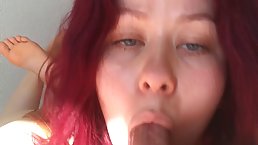 Amateur redhead girl loves to suck dick