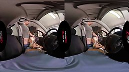 Young blonde babe gets POV double dicking (VR)