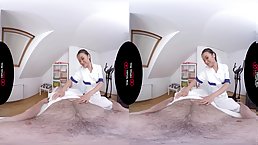 Petite Asian girl gives amazing therapy POV (VR)