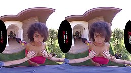 Big booty ebony MILF sucks dick and gives pussy POV (VR)