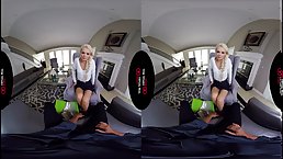 Petite blonde babe Elsa Jean gets fucked POV (VR)