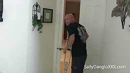 Big boobs blonde GILF Sally D'angelo gets fucked by young black cock