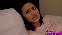 Slender brunette stepsis with nice ass gets fucked POV