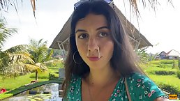 Katty West's public cumwalk in cafe, eating Pasta Carbonara with sperm